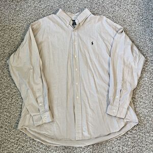 Ralph Lauren Mens Button Down Shirt Size XXL Blake Plaid Long Sleeve Pony Career